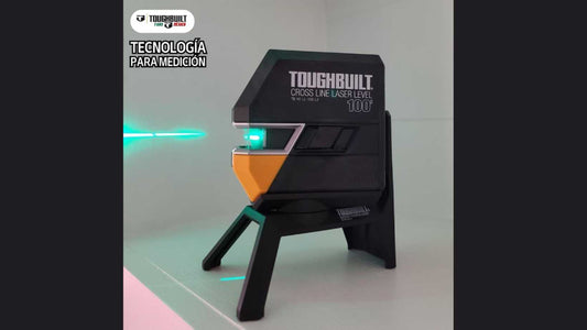 Nivel láser rotativo 360° + receptor láser Toughbuilt: La precisión que transformará tu trabajo en carpintería