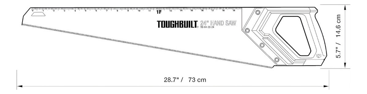 ToughBuilt Serrucho de Mano 24 TB-H4-20-24 Acero de Alto Carbono