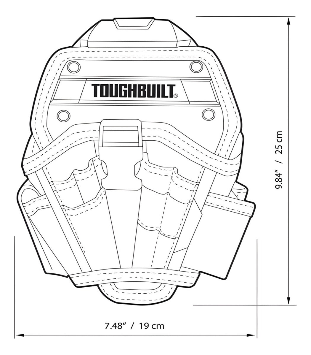 Funda Para Taladro Toughbuilt Tb-ct-20-l Y Cinturón