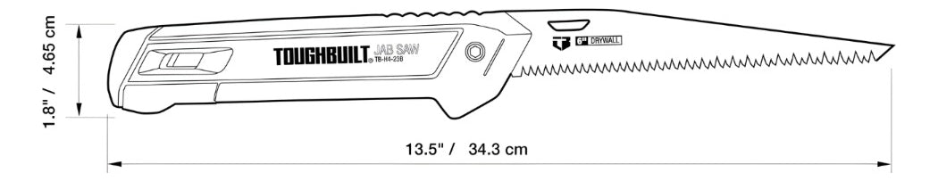 ToughBuilt Sierra para Tablaroca TB-H4S2-23 de Acero al Carbono