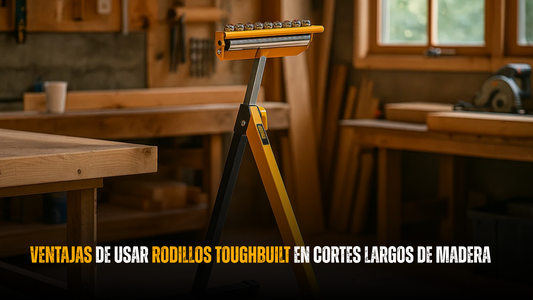 5 ventajas de usar rodillos Toughbuilt en cortes largos de madera