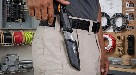 Cuchillo de oficios TB-H4S-40-TMK-2: la ventaja de la hoja fija con titanio en el trabajo rudo