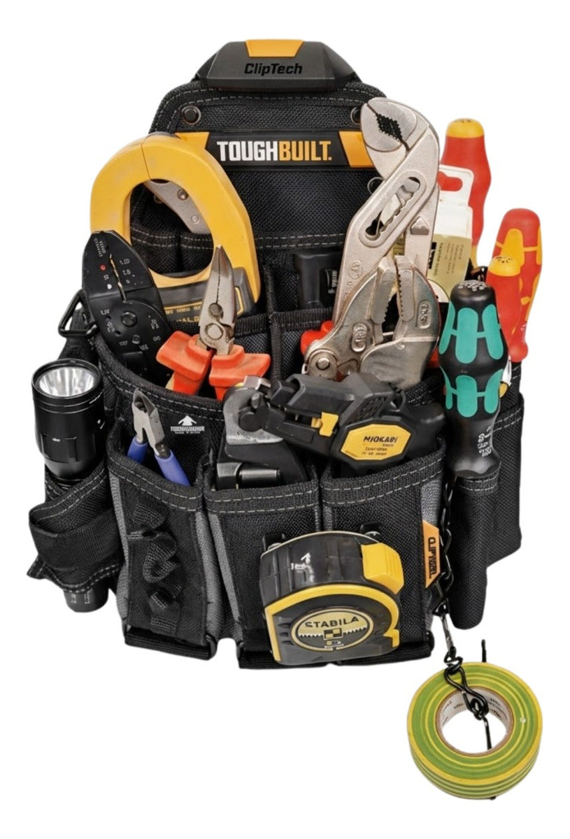 Bolsa Electricista Toughbuilt Tb-ct-104 + Cinturón Cliptech