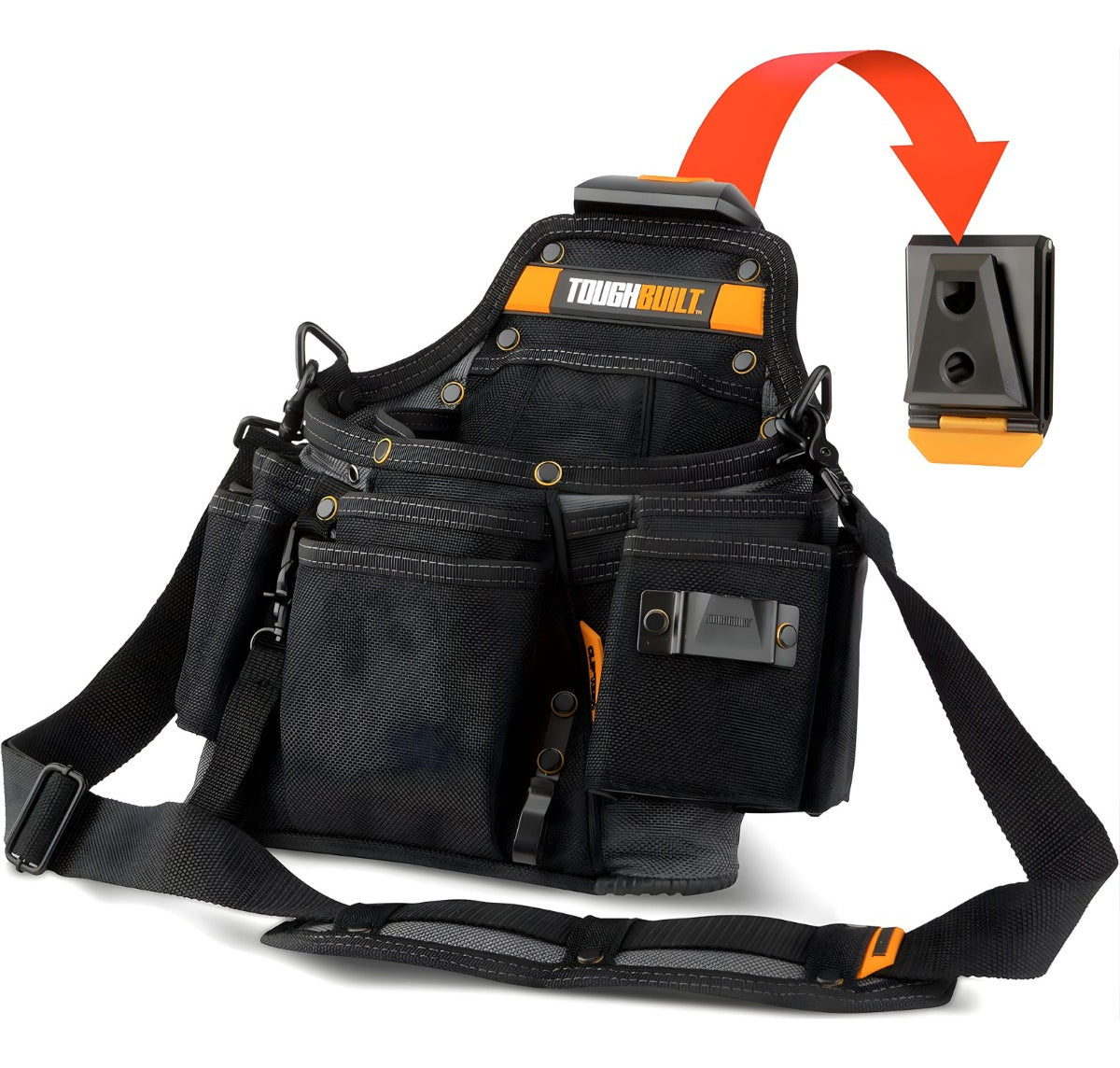 Bolsa Electricista Toughbuilt Tb-ct-106a + Cinturón Cliptech