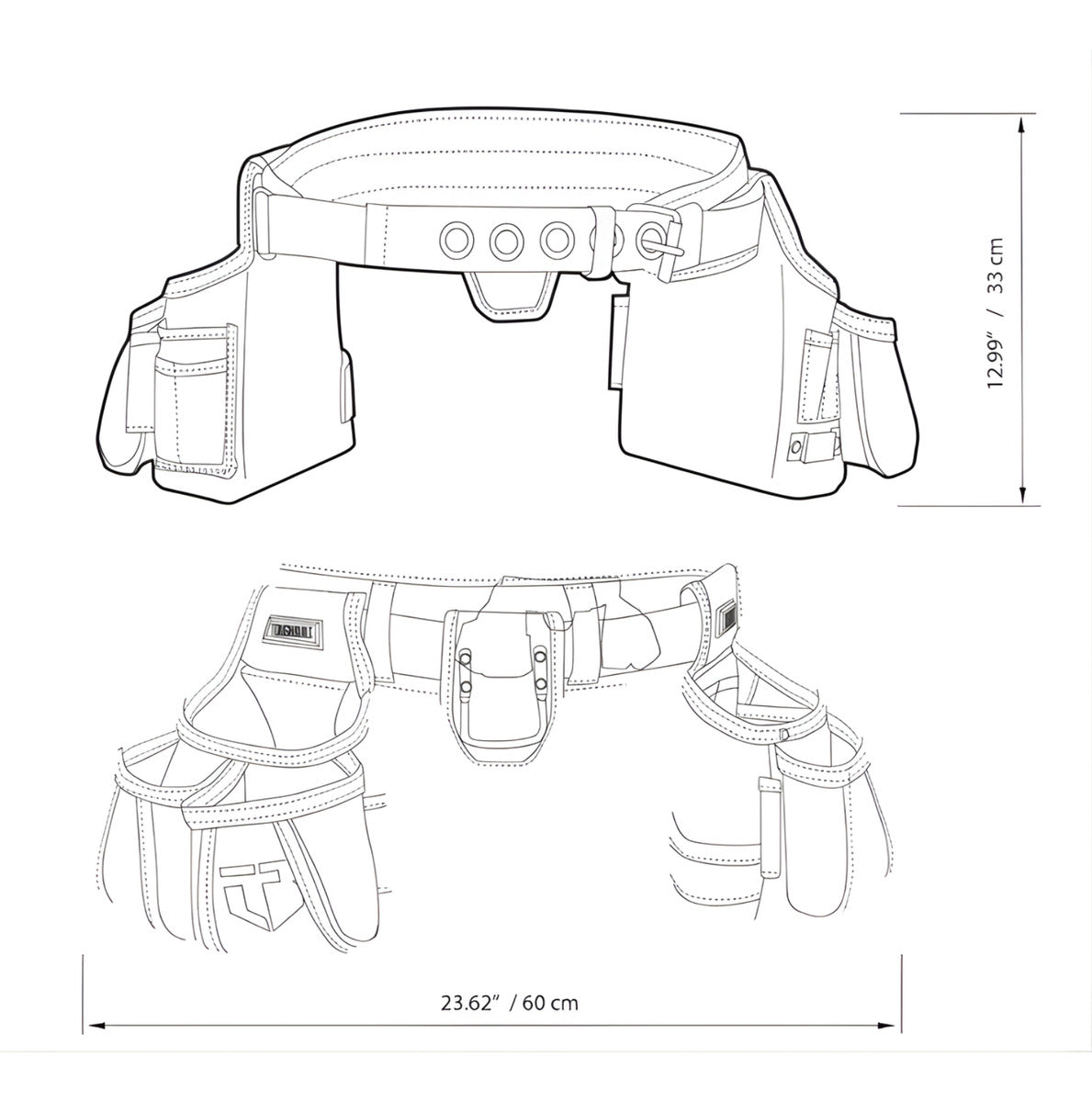 Cinturón De Herramientas De Carpintero Toughbuilt Tb-303-4