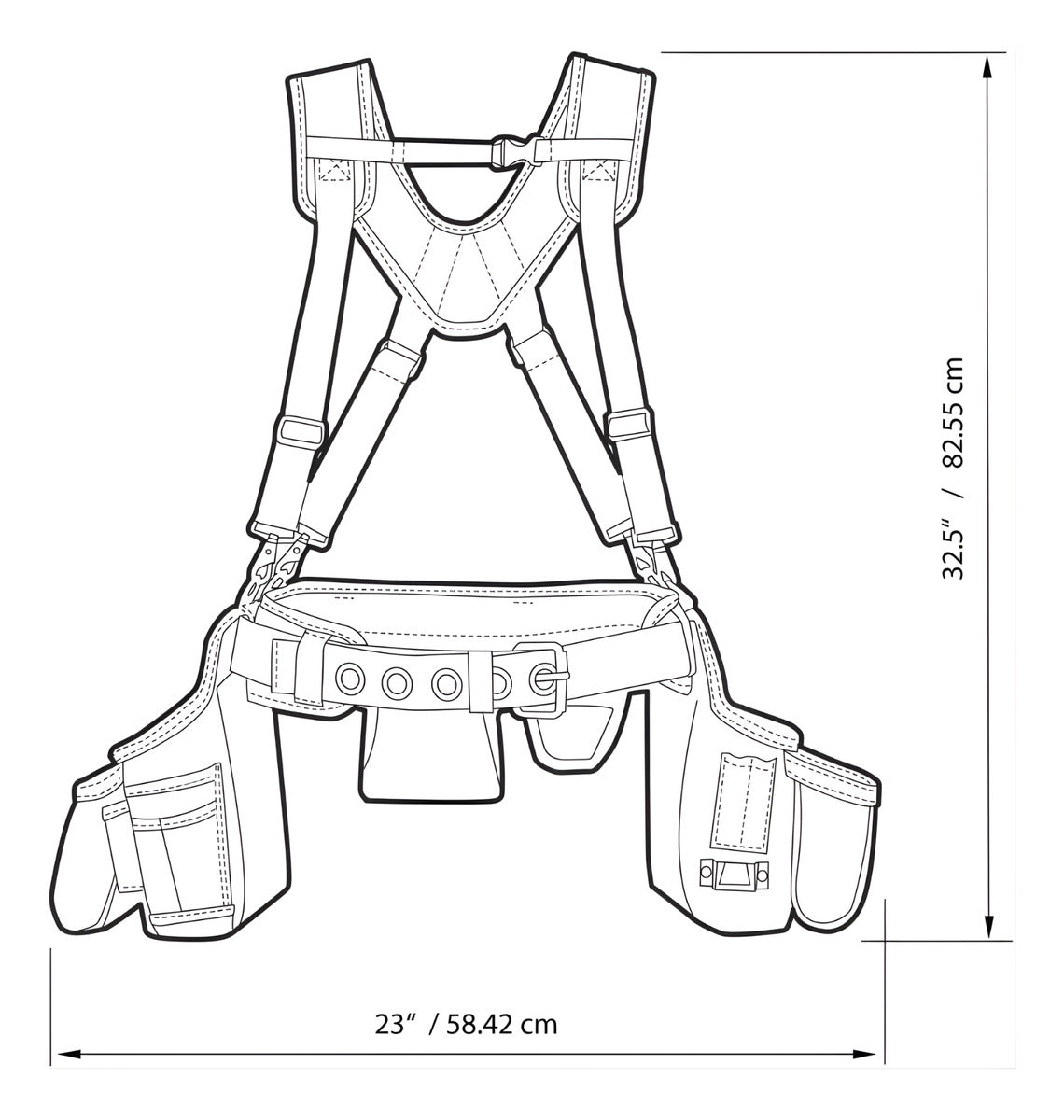 Cinturón Con Tirantes Porta Herramientas Toughbuilt Tb-303-6