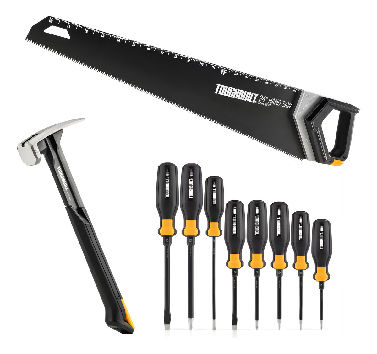 Set Herramientas Toughbuilt Serrucho, Martillo, Desarmadores