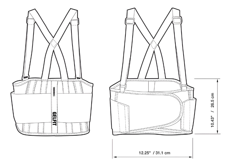 Cinturon Toughbuilt Soporte Para Espalda Gel Tb-45g-l