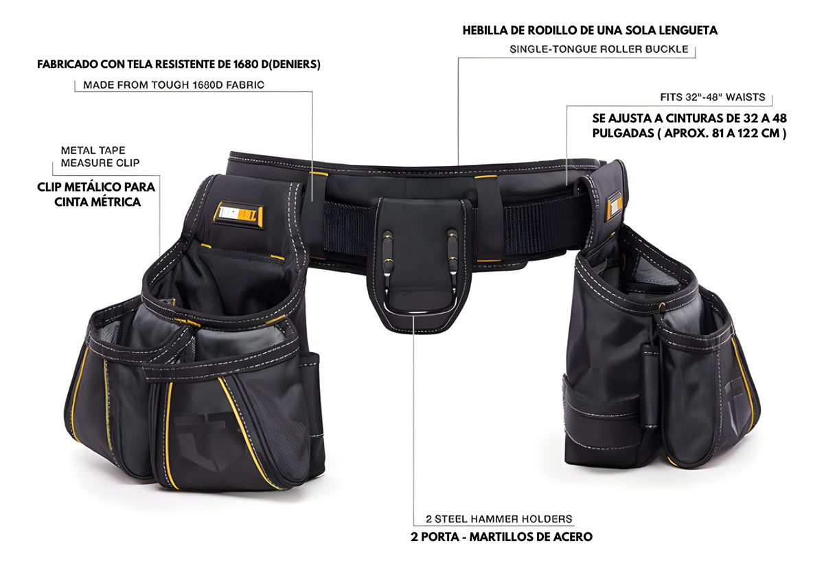Cinturón De Herramientas De Carpintero Toughbuilt Tb-303-4