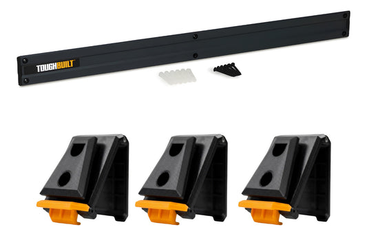 ToughBuilt Organizador de Pared TB-53 Acero con 3 Clips TB-CT-150