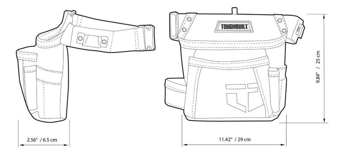 Cinturón Con Cartuchera Tb-310 Sin Cliptech Toughbuilt
