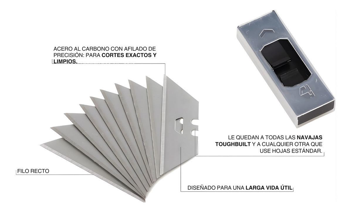 Navaja Raspador Toughbuilt Tb-h4s5-01 Cuchillo 2 En 1 + 30 H
