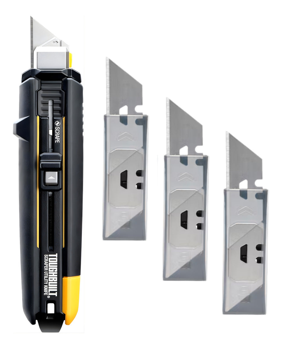 Navaja Raspador Toughbuilt Tb-h4s5-01 Cuchillo 2 En 1 + 30 H