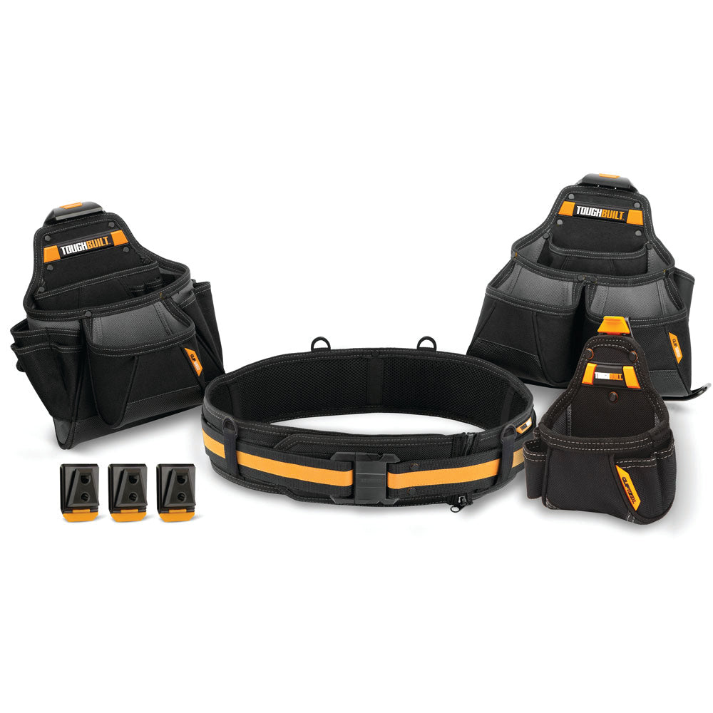 Bolsas Porta Herramientas 36 Bolsillos + Cinturon Toughbuilt TB-CT-101-4P
