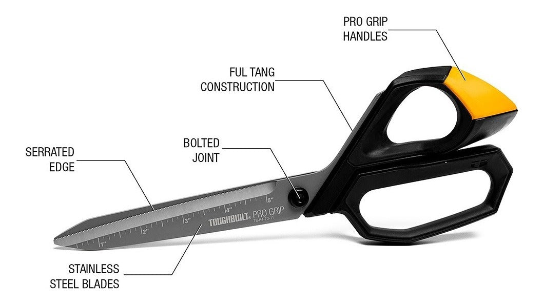 Tijera Uso Industrial Toughbuilt Tbh47011 Acero Inox Sastre