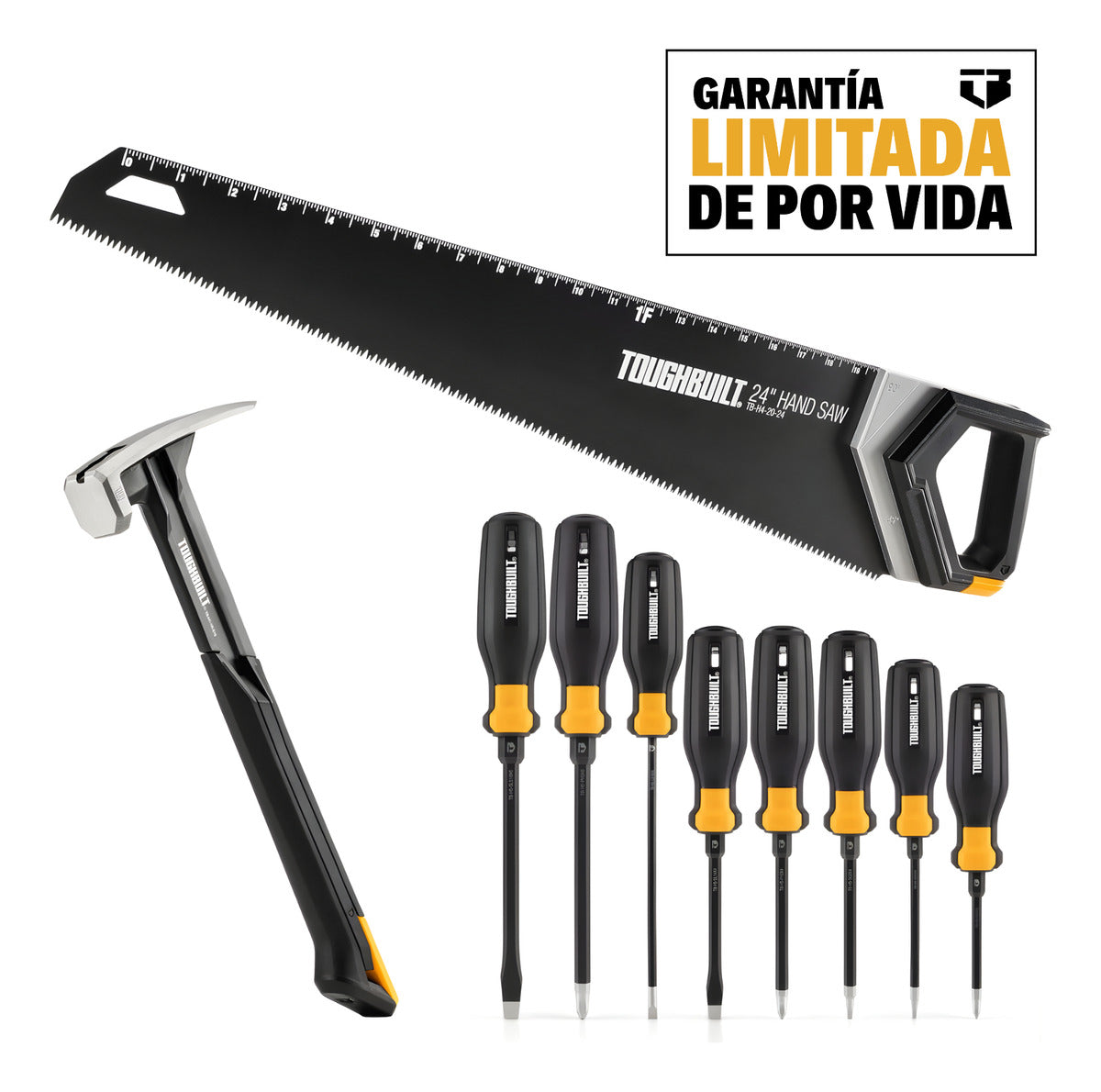 Set Herramientas Toughbuilt Serrucho, Martillo, Desarmadores