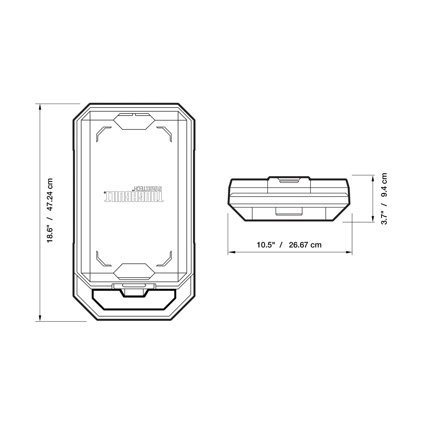 Organizador Compacto Toughbuilt StackTech TB-B1-O-10C IP65