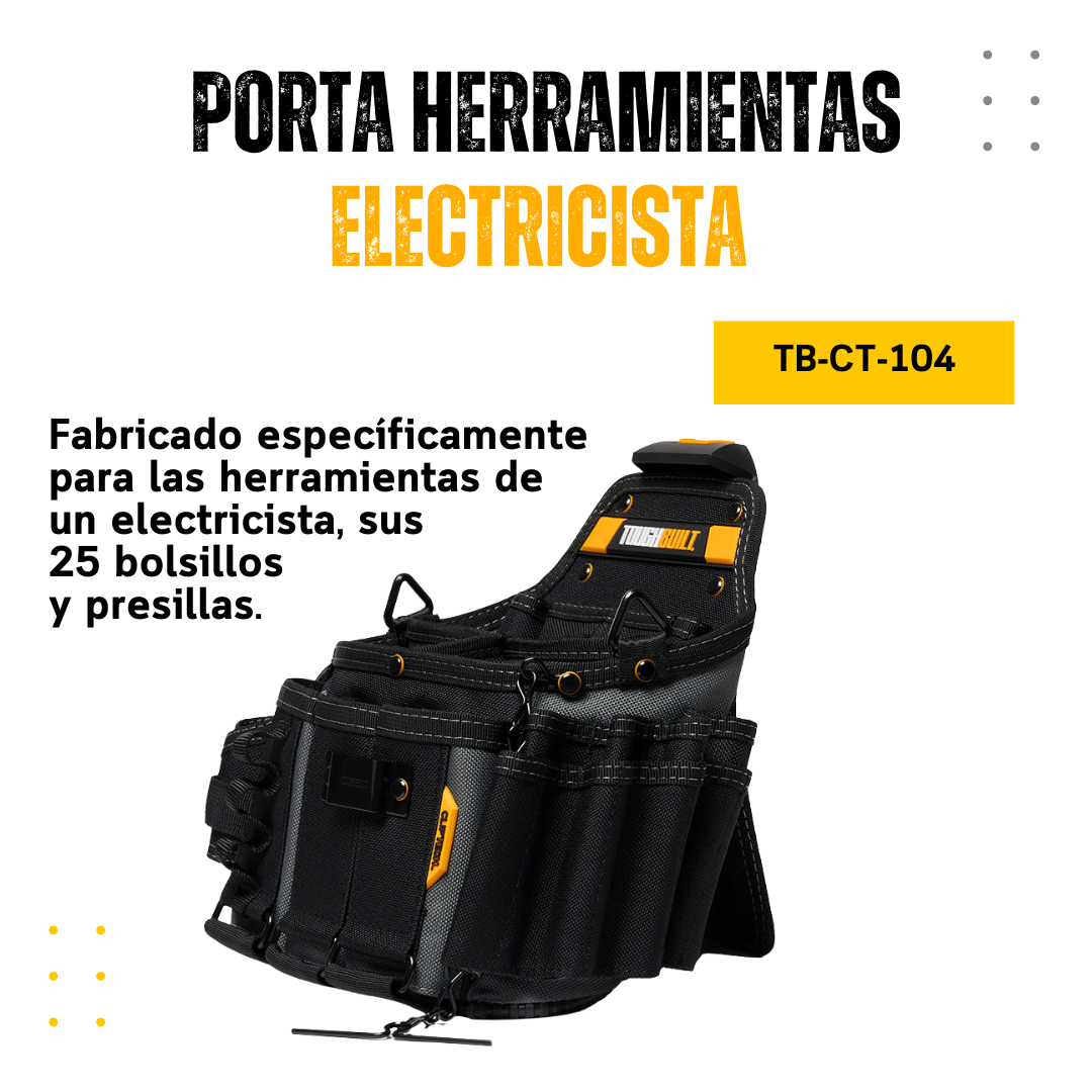 Bolsa Bandolera Porta Herramientas Electricista Toughbuilt
