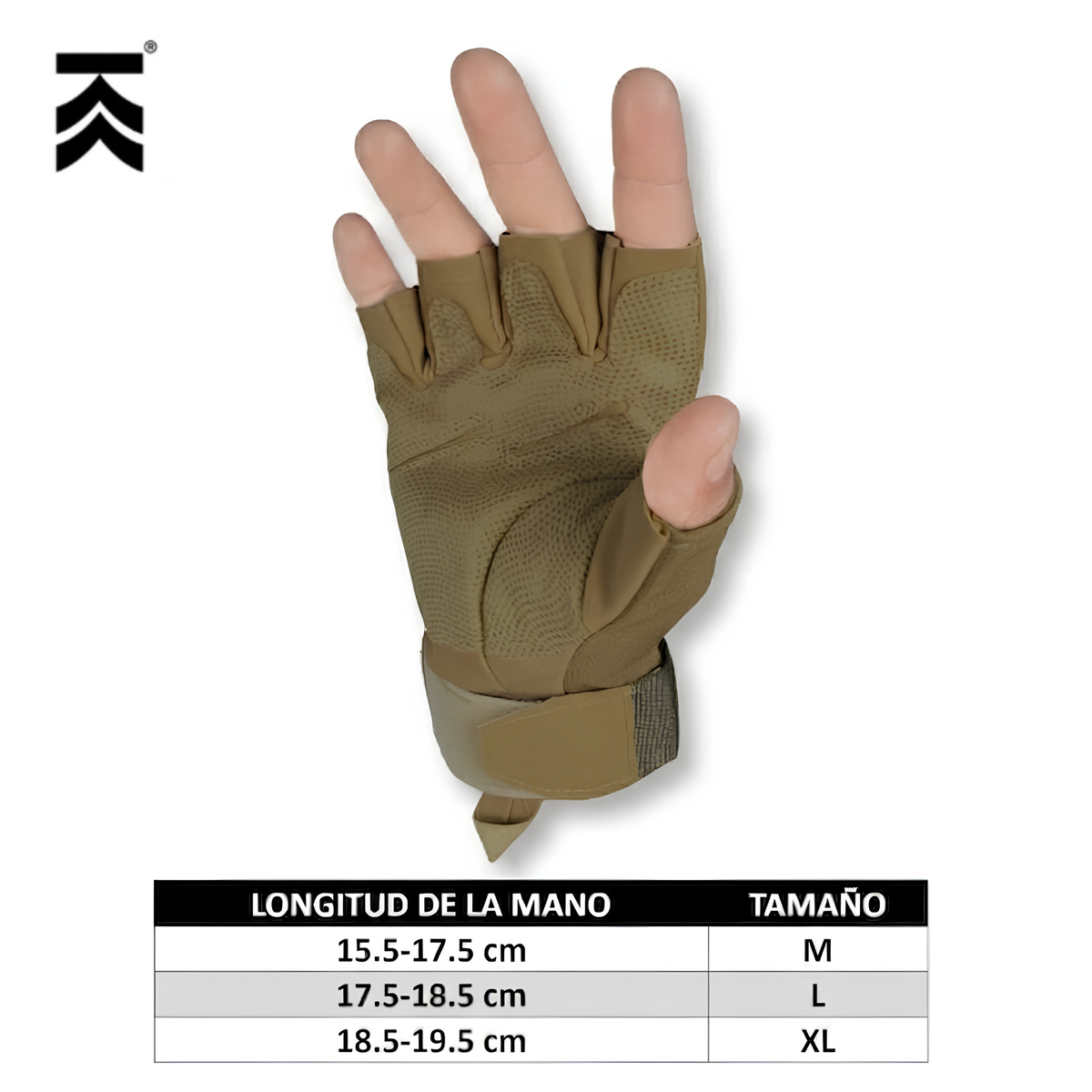 Guantes Kampak 730 Tácticos Cortos Nudillos Antiderrapantes