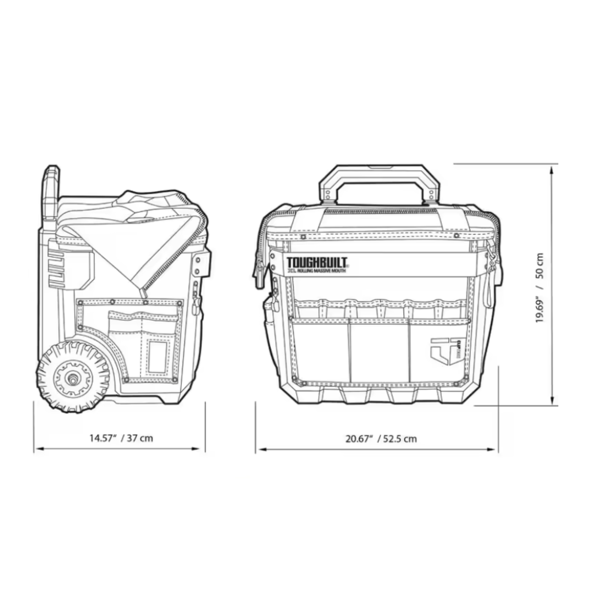 Caja Porta Herramientas Toughbuilt Tbct6118 Con Ruedas X L