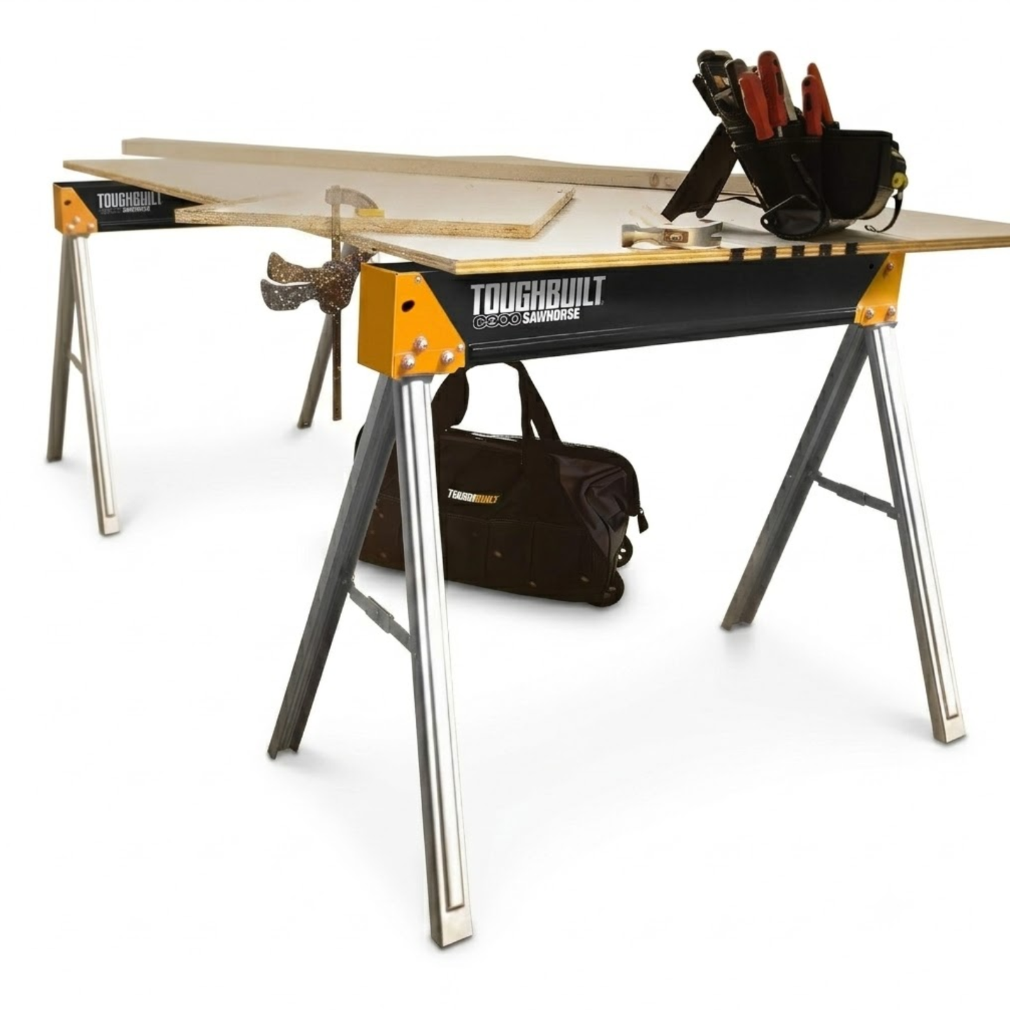 ToughBuilt Caballetes de Aserrar TB-C300 Acero Carga 1000 kg