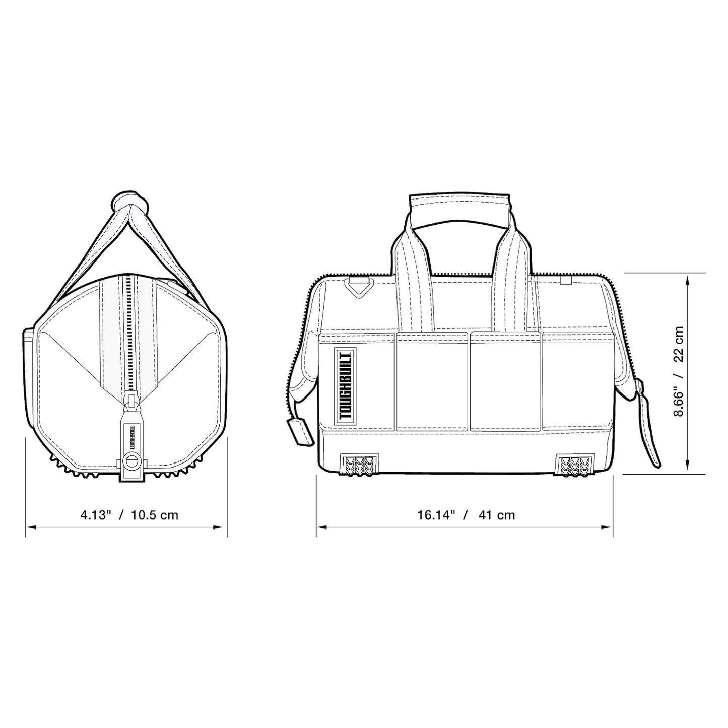 ToughBuilt Maleta 12 Massive Mouth TB-60-12 Base Rigida HardBody