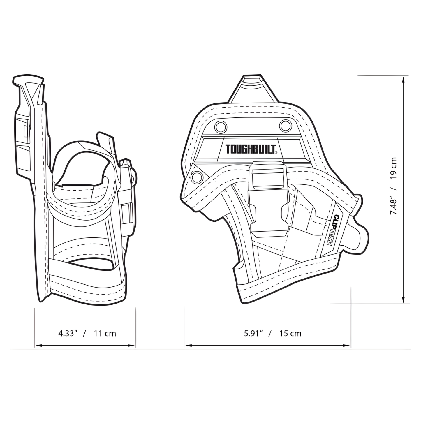 Bolsa Porta Herramientas De Taladro 5 Bolsillos Toughbuilt
