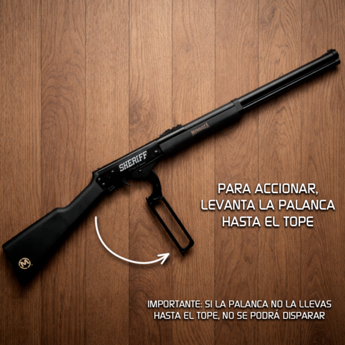 Rifle Sheriff Mendoza 4.5mm Resorte Palanca