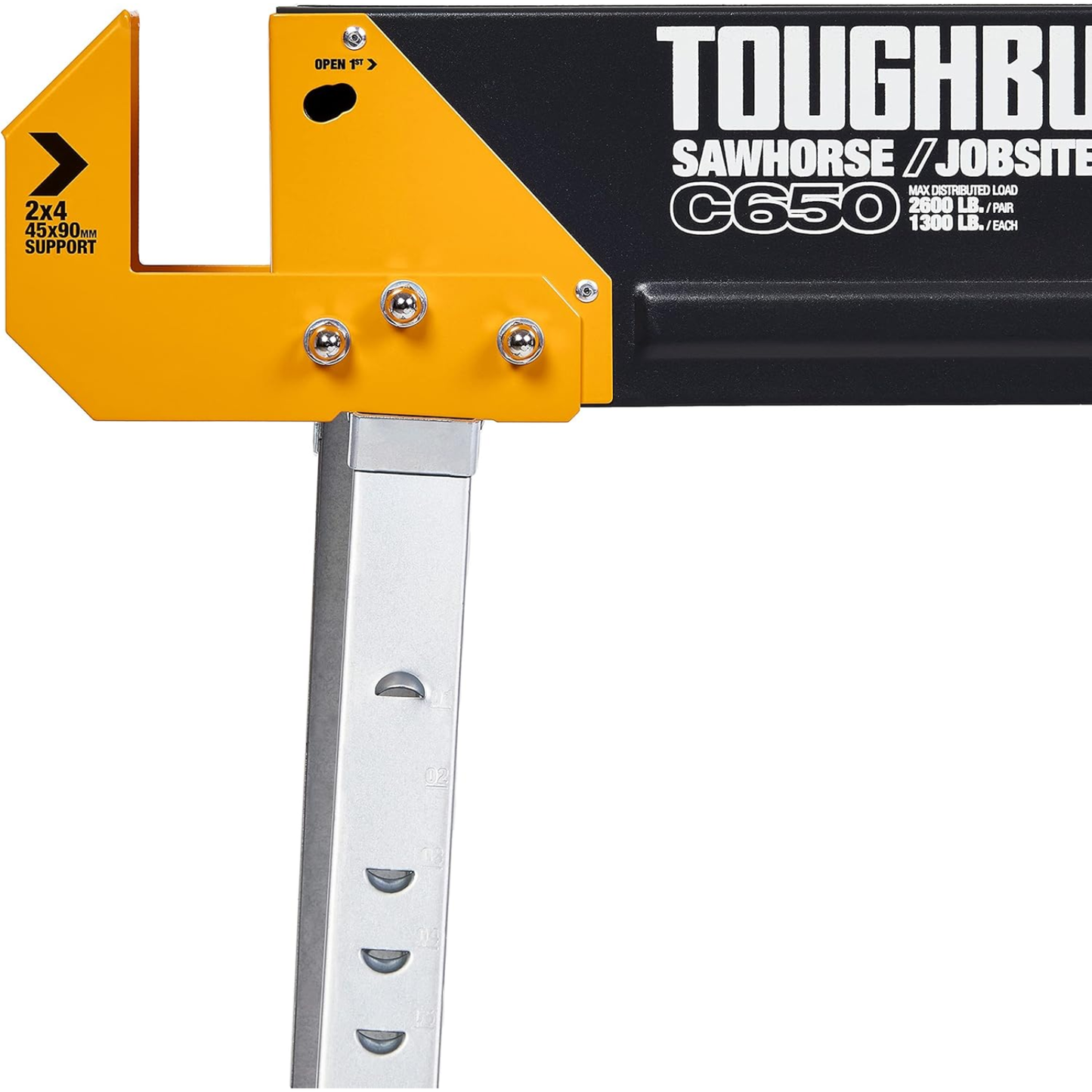 ToughBuilt Par de Caballetes Aserrar TB-C650 Carga 1180kg