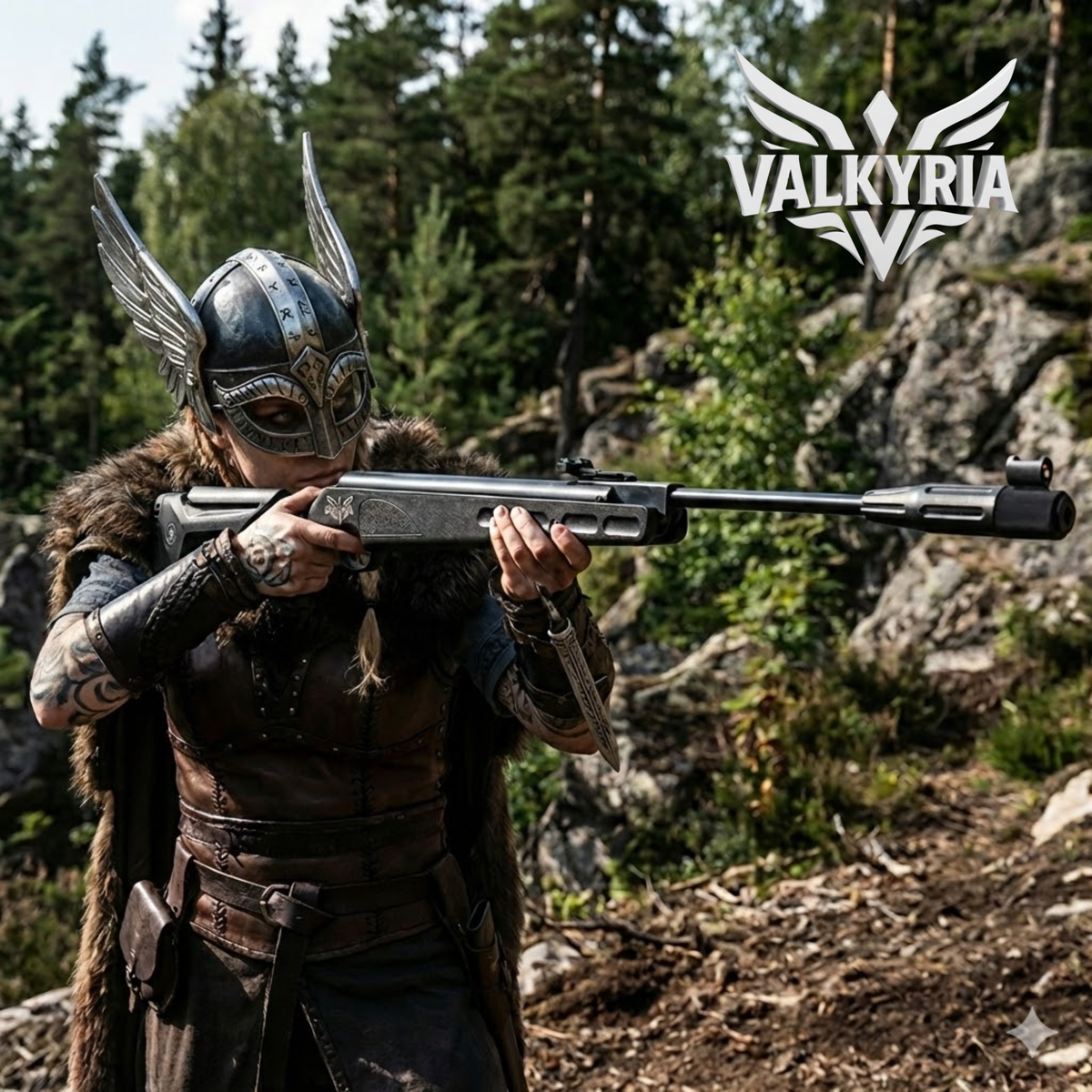 Rifle de aire Mendoza Valkyria 5.5 mm Nitropiston +Diabolos