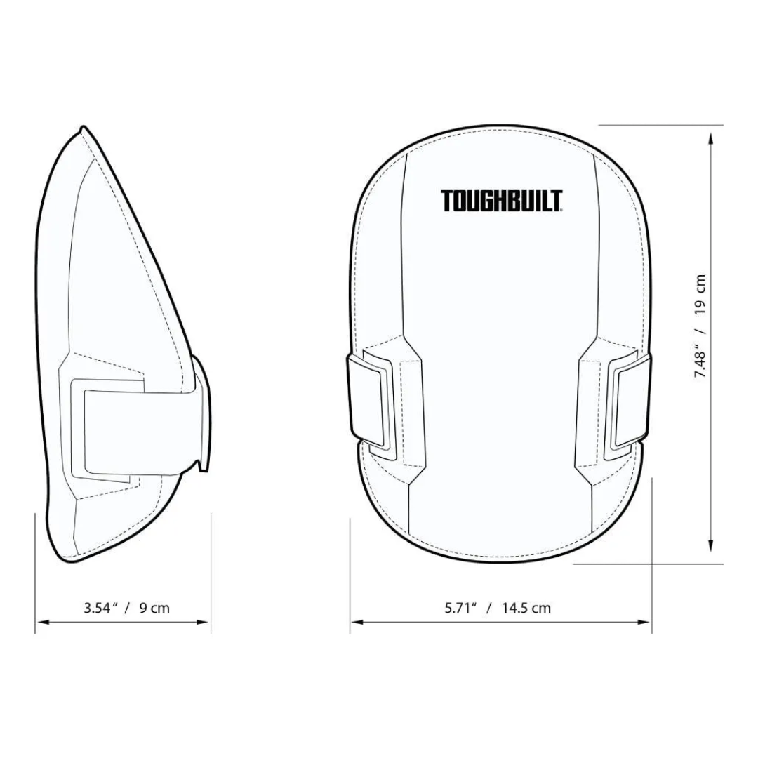 Rodilleras Protectoras Ultra Light Knee Pads Toughbuilt Tbk1